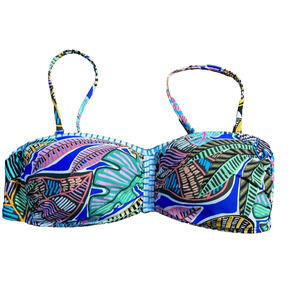 la blanca bandeau bikini Swimsuit Top Sz 10 Multi